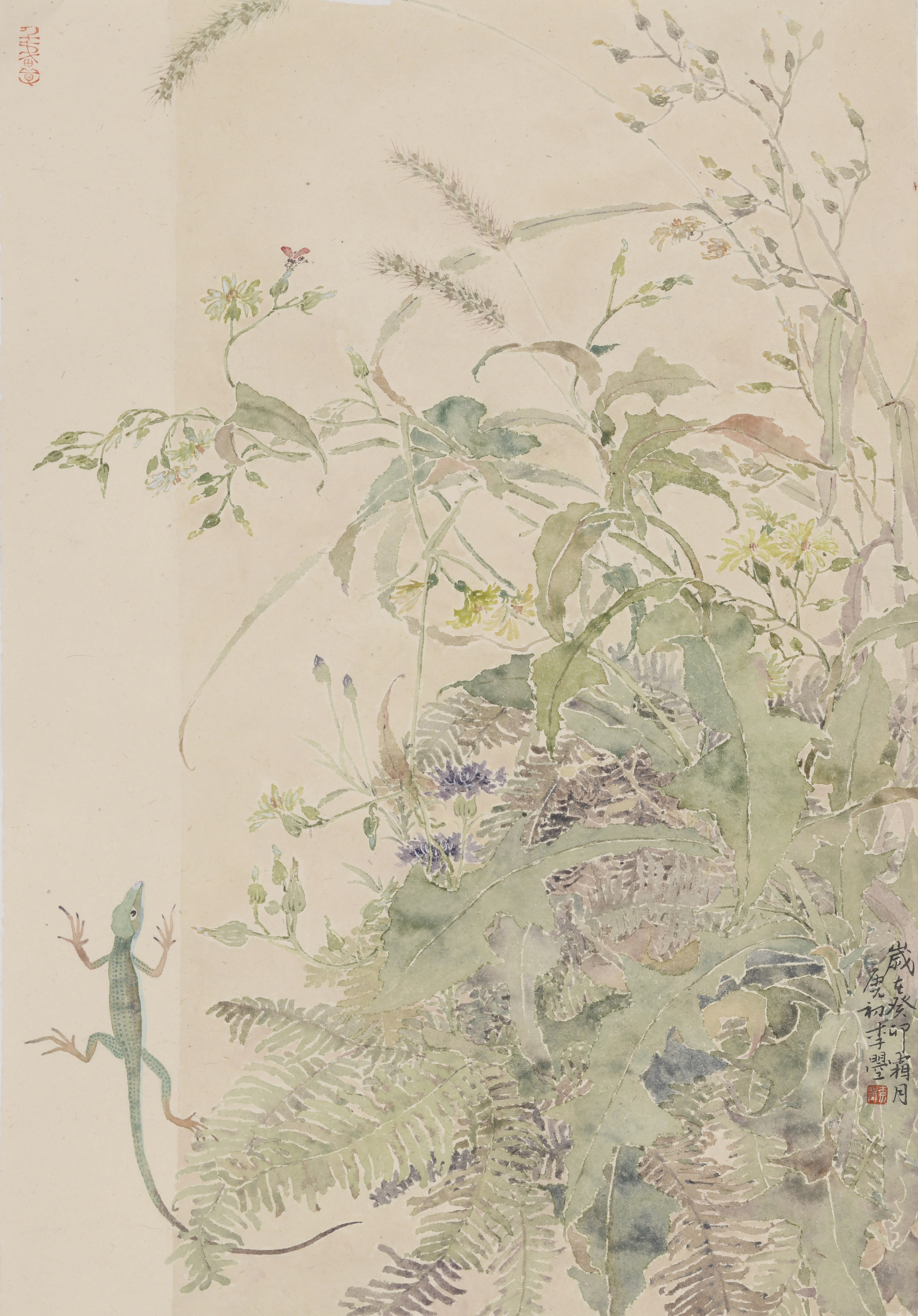 李曌《蜀山行道所见》65X45cm国画.jpg
